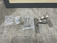 Aluminium tuindeur - houtlook eik - 183x93 cm - afbeelding 7 van  9