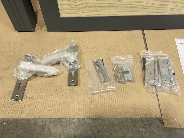 Aluminium tuindeur - houtlook eik - 183x93 cm - afbeelding 2 van  4