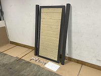 Aluminium tuindeur - houtlook eik - 183x93 cm - afbeelding 2 van  5