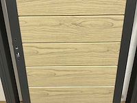 Aluminium tuindeur - houtlook eik - 183x93 cm - afbeelding 3 van  5