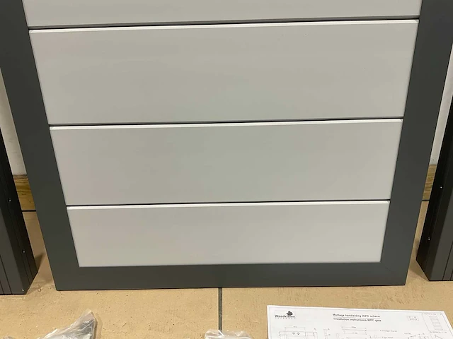 Aluminium tuindeur - lichtgrijs - 183x93 cm (10x) - afbeelding 3 van  8