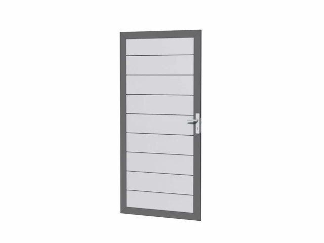 Aluminium tuindeur - lichtgrijs - 183x93 cm (10x) - afbeelding 1 van  8