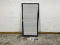 Aluminium tuindeur - lichtgrijs - 183x93 cm - afbeelding 2 van  9