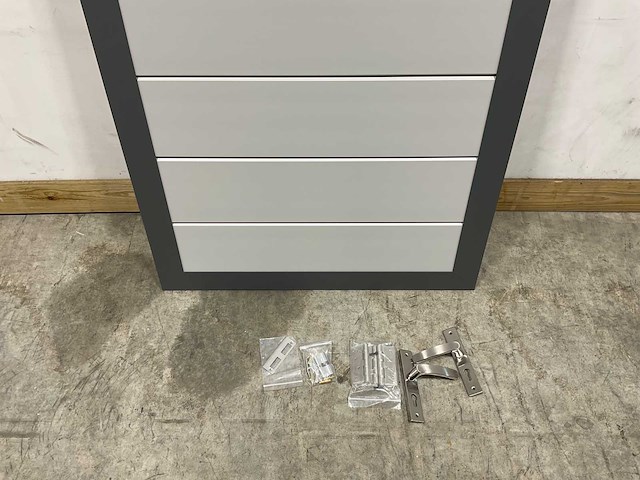 Aluminium tuindeur - lichtgrijs - 183x93 cm - afbeelding 6 van  9