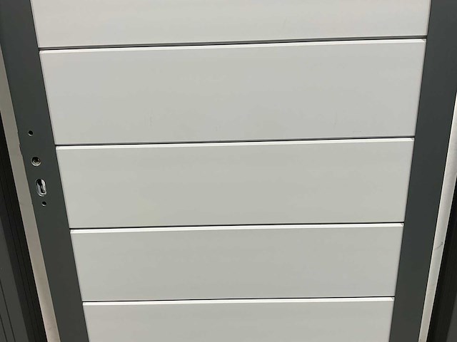 Aluminium tuindeur - lichtgrijs - 183x93 cm - afbeelding 4 van  5