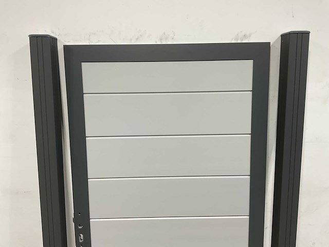 Aluminium tuindeur - lichtgrijs - 183x93 cm - afbeelding 6 van  6