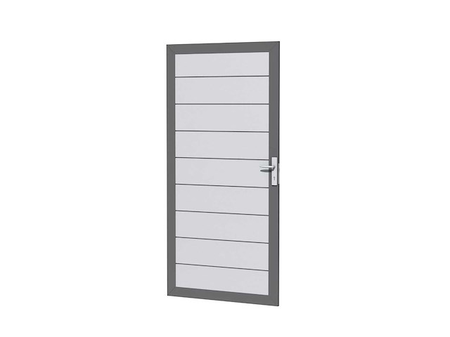 Aluminium tuindeur - lichtgrijs - 183x93 cm - afbeelding 1 van  5