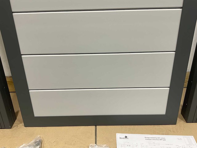 Aluminium tuindeur - lichtgrijs - 183x93 cm - afbeelding 2 van  5