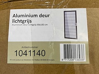 Aluminium tuindeur - lichtgrijs - 183x93 cm - afbeelding 5 van  5