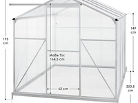 Aluminium tuinkas gh250f 4,75m² - afbeelding 11 van  14