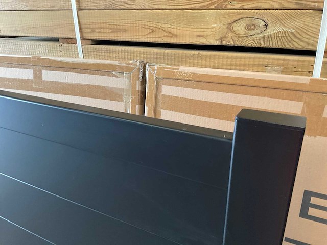 Aluminium tuinpoort zwart gecoat - 100x180 cm - afbeelding 5 van  12