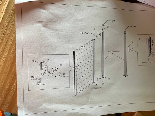 Aluminium tuinpoort zwart gecoat - 100x180 cm - afbeelding 2 van  11
