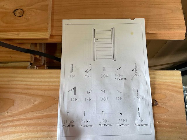 Aluminium tuinpoort zwart gecoat - 100x180 cm - afbeelding 6 van  6