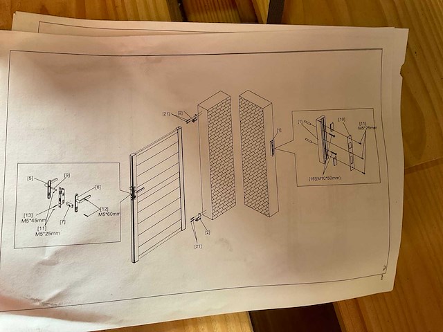 Aluminium tuinpoort zwart gecoat - 100x180 cm - afbeelding 4 van  12