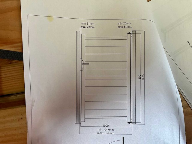 Aluminium tuinpoort zwart gecoat - 100x180 cm - afbeelding 12 van  12