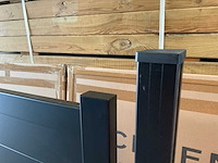 Aluminium tuinpoort zwart gecoat - 100x180 cm - afbeelding 3 van  4