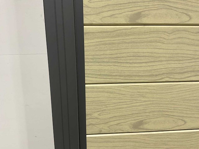 Aluminium tuinscherm - houtlook eiken - 181,5x181,5 cm (2x) - afbeelding 4 van  5