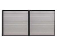 Aluminium tuinscherm - lichtgrijs - 181,5x181,5 cm (10x) - afbeelding 9 van  10