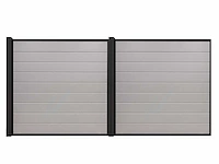 Aluminium tuinscherm - lichtgrijs - 181,5x181,5 cm (15x) - afbeelding 9 van  10