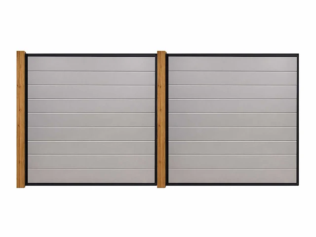 Aluminium tuinscherm - lichtgrijs - 181,5x181,5 cm (16x) - afbeelding 2 van  10