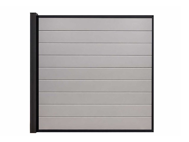 Aluminium tuinscherm - lichtgrijs - 181,5x181,5 cm (2x) - afbeelding 5 van  6
