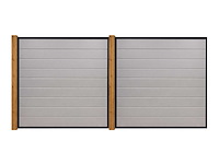 Aluminium tuinscherm - lichtgrijs - 181,5x181,5 cm (2x) - afbeelding 2 van  10