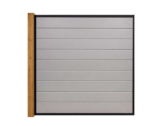 Aluminium tuinscherm - lichtgrijs - 181,5x181,5 cm (2x) - afbeelding 10 van  10