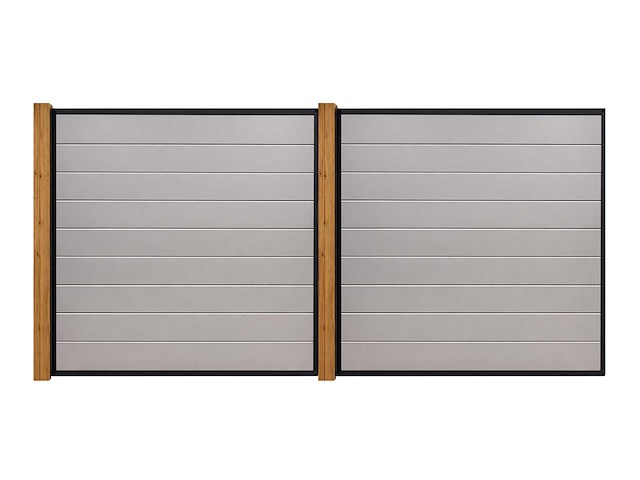 Aluminium tuinscherm - lichtgrijs - 181,5x181,5 cm (2x) - afbeelding 2 van  10