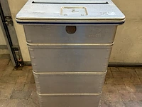 Aluminium veiligheidscontainer, zarges, zilvergrijs, met scharnierdeksel | slot defect - afbeelding 3 van  6