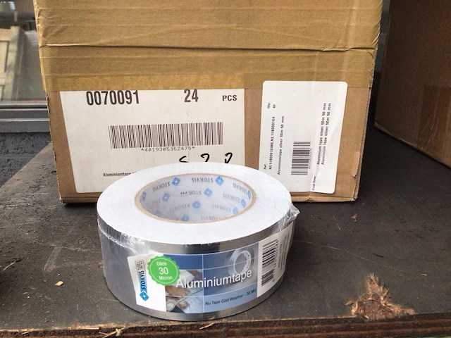 Aluminiumtape zilver 50m 50mm(24x) - afbeelding 1 van  2