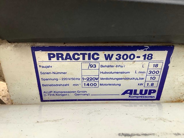 Alup practic w 300-18 luchtcompressor - afbeelding 4 van  4