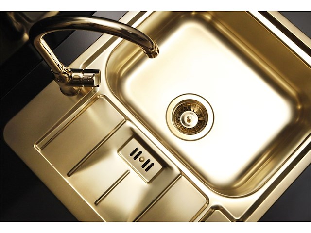 Alveus spoelbakkraan slim monarch goud - afbeelding 3 van  3