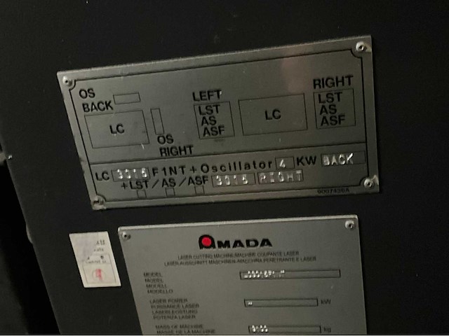 Amada - 2016 - lc3015 f1 nt - cnc lasersnijmachine met automatisatie toren - afbeelding 8 van  25