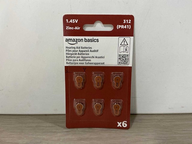 Amazon basics pr41 hoortoestelbatterijen (3480x) - afbeelding 1 van  3