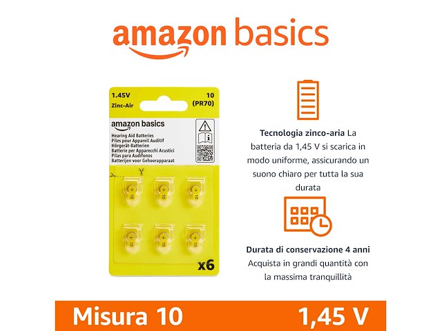 Amazon basics type 10 gehoorapparaatbatterijen (79x) - afbeelding 2 van  6