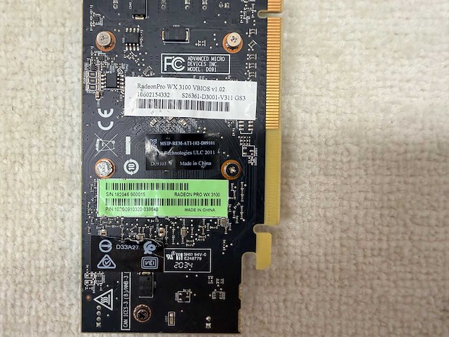 Amd - radeon pro wx 3100 - radeon pro - workstation videokaart (3x) - afbeelding 3 van  15