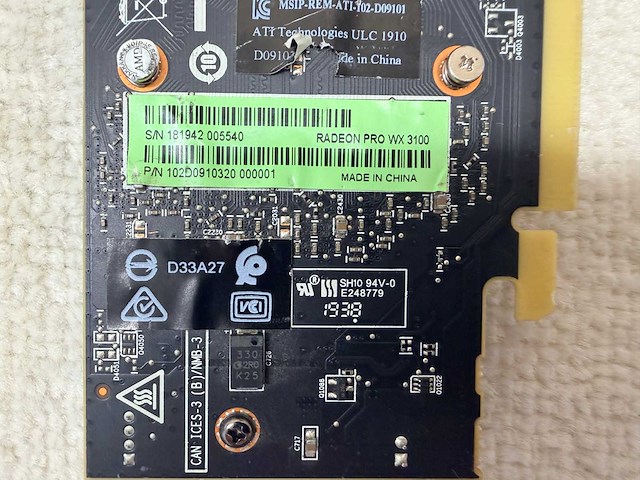 Amd - radeon pro wx 3100 - radeon pro - workstation videokaart (3x) - afbeelding 14 van  15