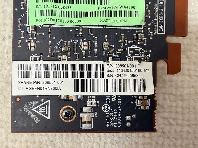 Amd - radeon pro wx 4100 - 4gb / gddr5 / workstation videokaart - afbeelding 11 van  11