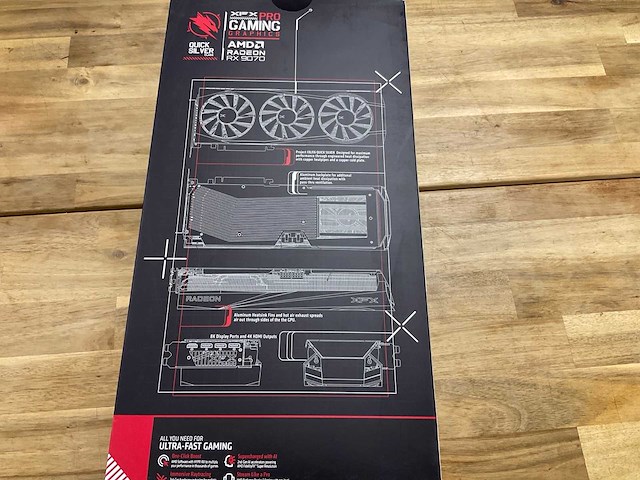 Amd radeon rx 9070 quick silver videokaart - afbeelding 4 van  5