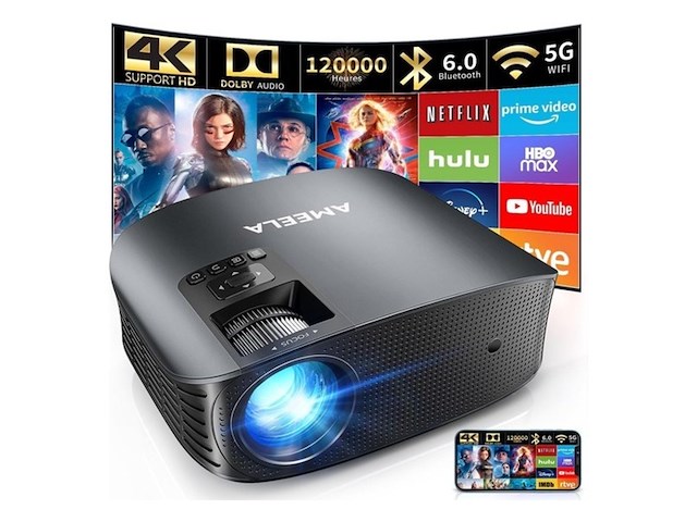 Ameela 4kprojector met wifi en bluetooth - afbeelding 1 van  2
