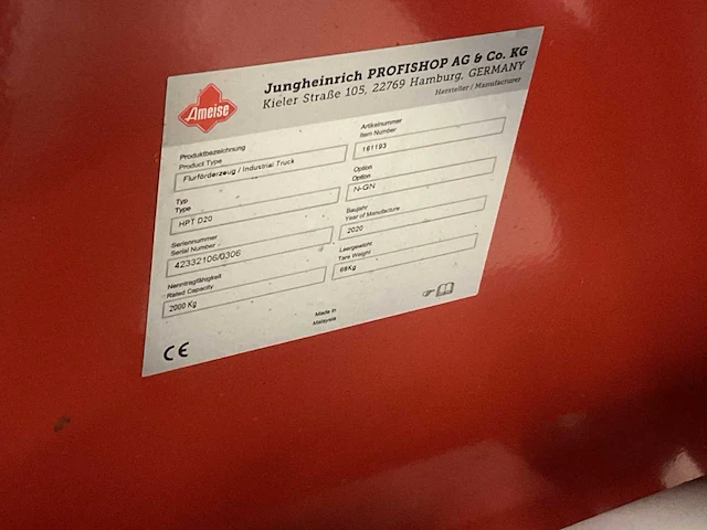 Ameise hpt d20 palletwagen - afbeelding 2 van  2