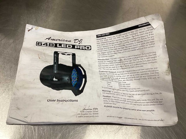 American dj flat par qa12 dmx set - in flightcase - afbeelding 2 van  13