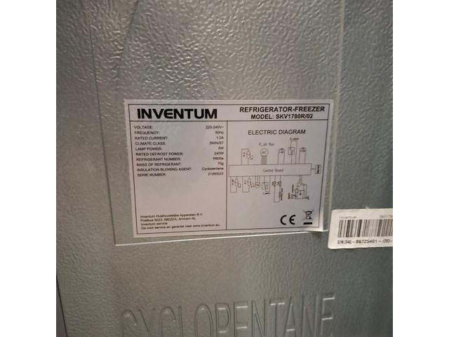 Amerikaanse koelkast a+++, inventum no frost, skv1780r - afbeelding 7 van  7