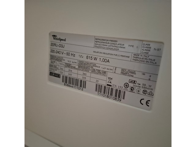 Amerikaanse koelkast a+++, whirlpool, 20ru-d3j, grijs / chroom - afbeelding 7 van  9