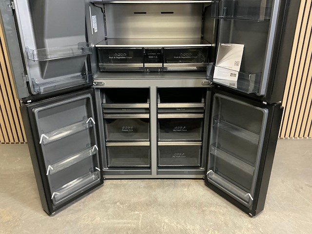 Amerikaanse koelkast hisense, rq760n4sbfe., zwart - afbeelding 1 van  7