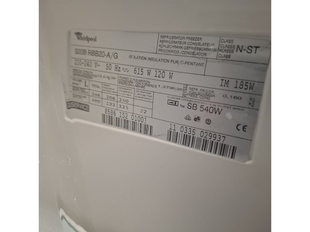 Amerikaanse koelkast no frost a++, whirlpool, s20brbb20/a, zwart - afbeelding 7 van  7