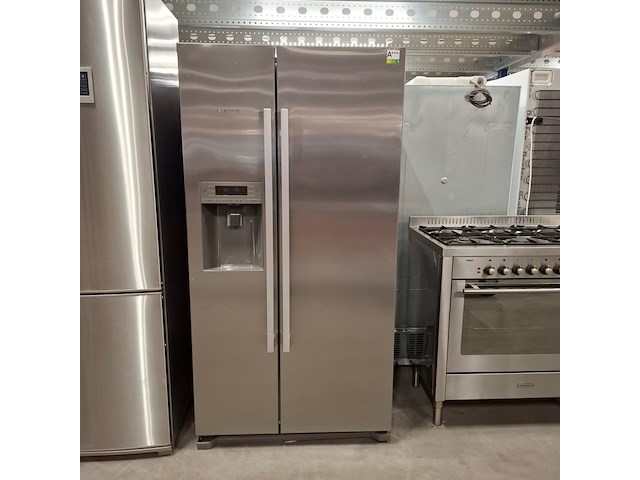 Amerikaanse koelkast no frost, bosch a+++, kad90l, grijs / chroom - afbeelding 1 van  7