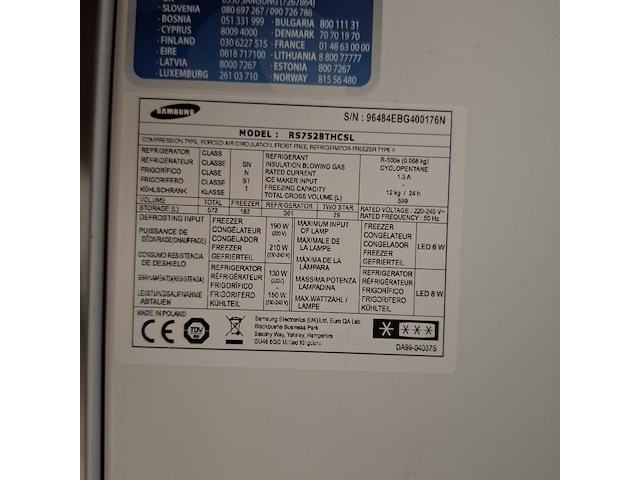 Amerikaanse koelkast, samsung, rs7528thcsl | nofrost | a+++ - afbeelding 7 van  9