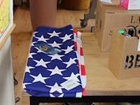 Amerikaanse vlag. afmeting 220 x 150 cm. - afbeelding 1 van  2