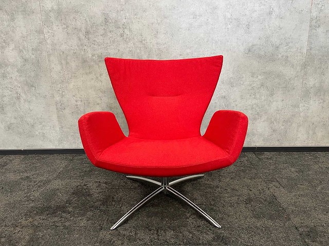 Amerland - draaibare wachtkamerstoel - warm rood - afbeelding 1 van  7
